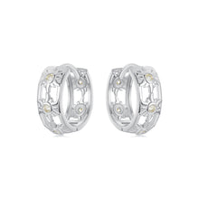 Load image into Gallery viewer, 925 Sterling Silver Fashion Creative Sun Pattern Geometric Earrings with Cubic Zirconia