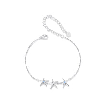 Load image into Gallery viewer, 925 Sterling Silver Simple Fashion Starfish Bracelet with Cubic Zirconia