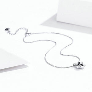 925 Sterling Silver Simple and Cute Heart-shaped Anklet