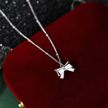 Load image into Gallery viewer, 925 Sterling Silver Simple Sweet Ribbon Pendant with Necklace