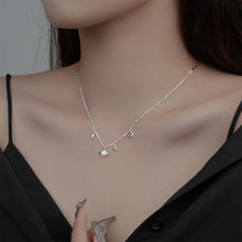 Load image into Gallery viewer, 925 Sterling Silver Creative Fashion Planet Moon Pendant with Cubic Zirconia and Necklace