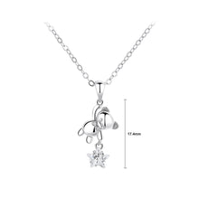 Load image into Gallery viewer, 925 Sterling Silver Fashion Simple Little Bear Star Pendant with Cubic Zirconia and Necklace