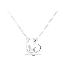Load image into Gallery viewer, 925 Sterling Silver Fashion Simple Rabbit Heart Shape Pendant with Necklace