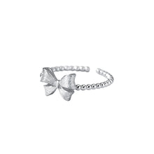 Load image into Gallery viewer, 925 Sterling Silver Simple Sweet Ribbon Adjustable Open Ring