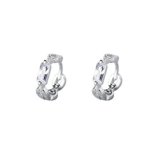 Load image into Gallery viewer, 925 Sterling Silver Simple Fashion Chain Geometric Earrings with Cubic Zirconia