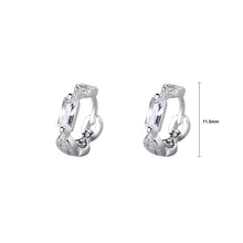 Load image into Gallery viewer, 925 Sterling Silver Simple Fashion Chain Geometric Earrings with Cubic Zirconia