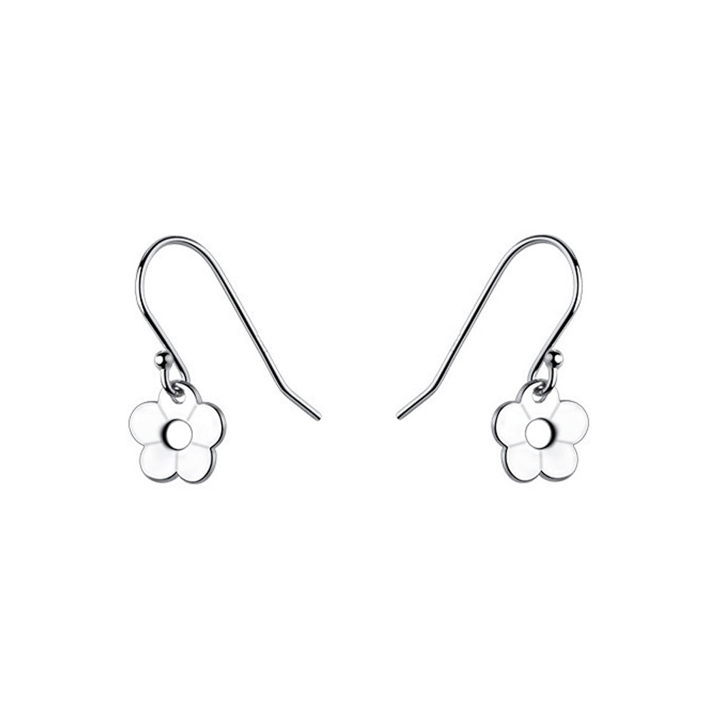 925 Sterling Silver Fashion Simple Flower Earrings