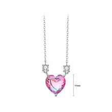 Load image into Gallery viewer, 925 Sterling Silver Fashion Simple Heart-shaped Pendant with Cubic Zirconia and Necklace