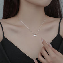 Load image into Gallery viewer, 925 Sterling Silver Fashion Temperament Water Drop-shaped Tassel Geometric Pendant with Cubic Zirconia and Necklace