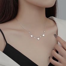 Load image into Gallery viewer, 925 Sterling Silver Fashion and Elegant Heart-shaped Mother-of-pearl Necklace with Cubic Zirconia