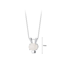 Load image into Gallery viewer, 925 Sterling Silver Fashion Cute Rabbit Imitation Cats Eye Pendant with Necklace