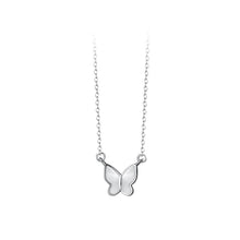 Load image into Gallery viewer, 925 Sterling Silver Simple and Fashion Butterfly Mother-of-pearl Pendant with Necklace