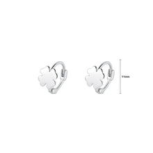 Load image into Gallery viewer, 925 Sterling Silver Simple Fashion Four-leafed Clover Geometric Earrings