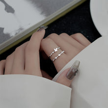 Load image into Gallery viewer, 925 Sterling Silver Simple Sweet Heart Shape Adjustable Ring with Cubic Zirconia