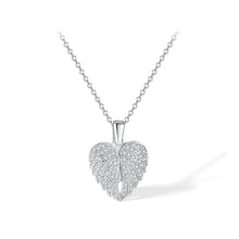 Load image into Gallery viewer, Simple Brilliant Heart-shaped Wings Pendant with Cubic Zirconia and 316L Stainless Steel Necklace