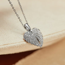 Load image into Gallery viewer, Simple Brilliant Heart-shaped Wings Pendant with Cubic Zirconia and 316L Stainless Steel Necklace