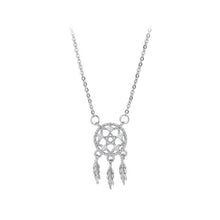 Load image into Gallery viewer, Fashion and Creative Dream Catcher Pendant with Cubic Zirconia and Necklace