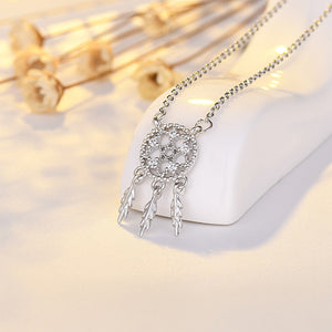 Fashion and Creative Dream Catcher Pendant with Cubic Zirconia and Necklace