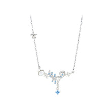 Load image into Gallery viewer, 925 Sterling Silver Fashion Bright Shell Starfish Pendant with Cubic Zirconia and Necklace