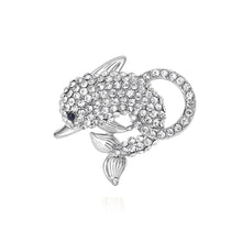 Load image into Gallery viewer, Fashion Cute Dolphin Brooch with Cubic Zirconia