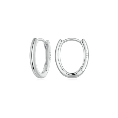 925 Sterling Silver Simple and Classic Fashion Oval Earrings