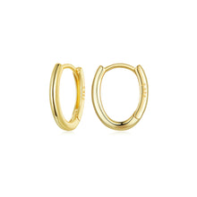 Load image into Gallery viewer, 925 Sterling Silver Plated Gold Simple and Classic Fashion Oval Earrings