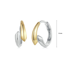 Load image into Gallery viewer, 925 Sterling Silver Simple and Classic Duo Colour Earrings