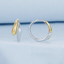 Load image into Gallery viewer, 925 Sterling Silver Simple and Classic Duo Colour Earrings