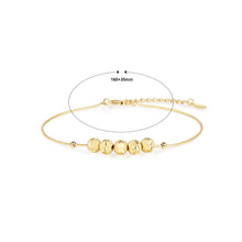 Load image into Gallery viewer, 925 Sterling Silver Plated Gold Fashion Simple Round Bead Bracelet