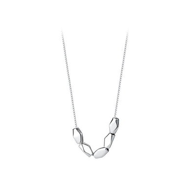 925 Sterling Silver Fashion Personality Irregular Geometric Necklace