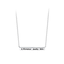 Load image into Gallery viewer, 925 Sterling Silver Simple and Fashion English Long Geometric Pendant with Necklace