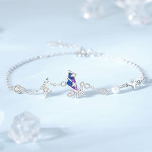 Load image into Gallery viewer, 925 Sterling Silver Fashion and Elegant Enamel Butterfly Star Bracelet with Cubic Zirconia
