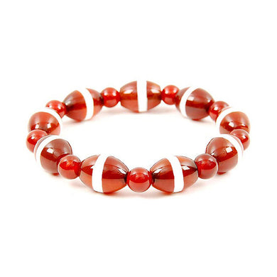 Lucky Dzi Bead Bracelet (12x16mm) - Line Beads