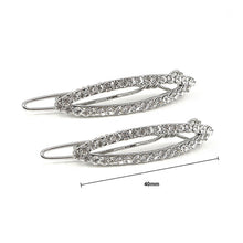 Load image into Gallery viewer, Elegant Barrette with Silver Austrian Element Crystal (A Pair)