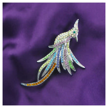 Load image into Gallery viewer, Elegant Phoenix Brooch with Multi-color Austrian Element Crystals