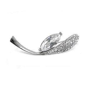 Elegant Brooch with Silver Austrian Element Crystal