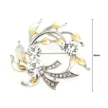 Load image into Gallery viewer, Elegant Brooch with Silver Austrian Element Crystal