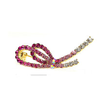Load image into Gallery viewer, Elegant Brooch with Pink Austrian Element Crystal
