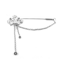 Load image into Gallery viewer, Elegant Crown Brooch with Silver Austrian Element Crystal