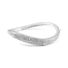 Load image into Gallery viewer, Elegant Bangle with Silver Austrian Element Crystal