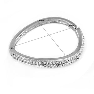 Elegant Bangle with Silver Austrian Element Crystal