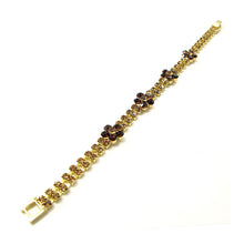 Load image into Gallery viewer, Elegant Flower Bracelet with Brown Austrian Element Crystal