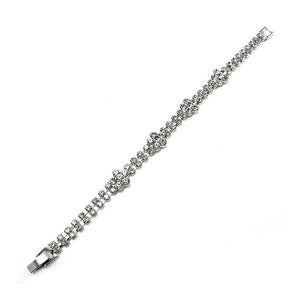 Elegant Flower Bracelet with Silver Austrian Element Crystal