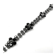Load image into Gallery viewer, Elegant Flower Bracelet with Black Austrian Element Crystal