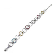 Load image into Gallery viewer, Elegant Circle Bracelet with Multi-color Austrian Element Crystal