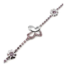 Load image into Gallery viewer, Elegant Butterfly Bracelet with Purple Austrian Element Crystal