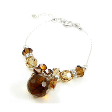 Load image into Gallery viewer, Elegant Bracelet with Brown Austrian Element Crystal