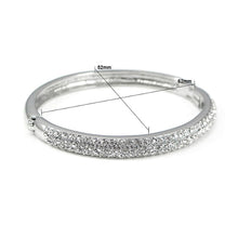 Load image into Gallery viewer, Elegant Oval-shaped Bangle with Silver Austrian Element Crystal