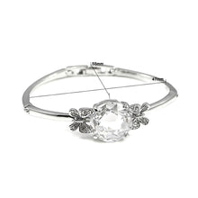 Load image into Gallery viewer, Elegant Butterfly Bangle with Silver Austrian Element Crystal