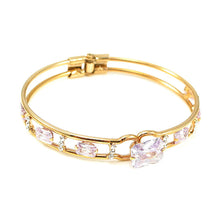 Load image into Gallery viewer, Elegant Bangle with Purple CZ